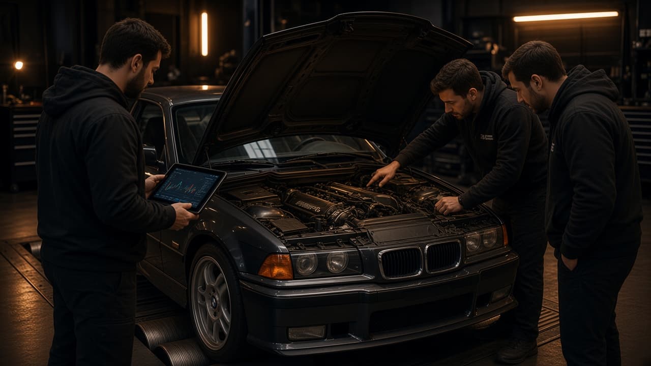 BMW başında arıza tespiti yapan topluluk